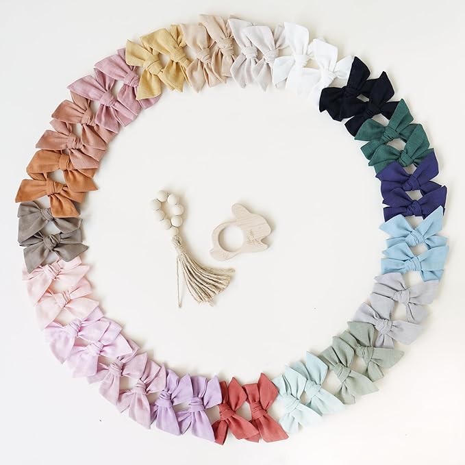 Prohouse 40 PCS Baby Girl Hair Clips, Alligator Hair Bows for Toddlers & Kids, Baby Hair Accessories