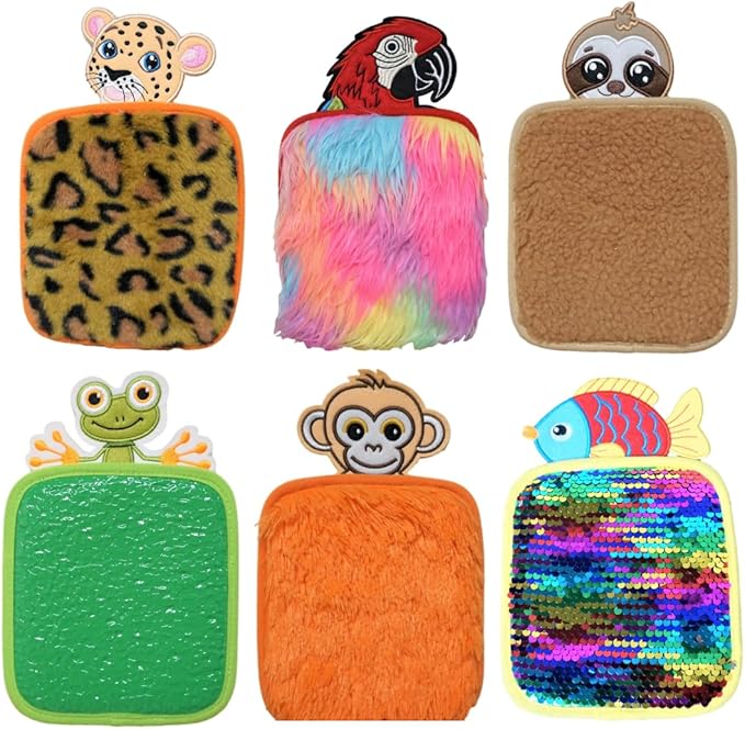 Sensory Mat Animal Tiles for Kids - Pack of 6 Tactile Floor & Wall Texture Pads - Sensory Play Mats for Kids - Ideal for Sensory Rooms & Play Areas
