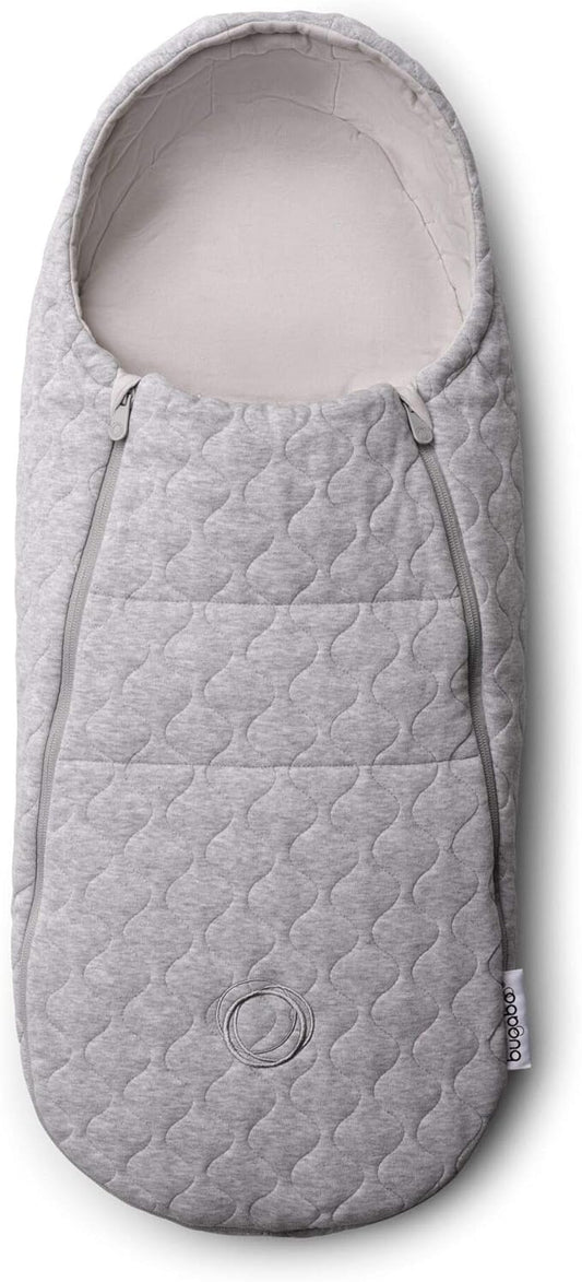 Bugaboo Newborn Inlay - Footmuff Suitable from Birth up to 6 Months - Light Grey Melange