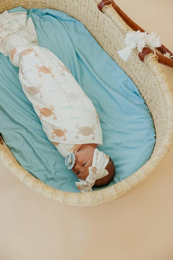Copper Pearl Baby Bows: Stylish Headbands for Baby Girls, Premium Soft and Stretchy Baby Headbands, Perfect for Newborns, Trendy Designs - Tide