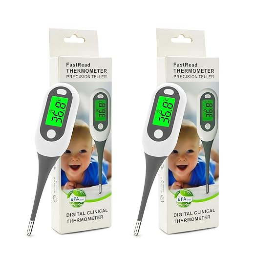 2 Pack Digital Thermometer for Adults Kids Babies,Measures in 16 Seconds with Flexible tip and Fever Alarm, Accurate Oral Rectal Underarm Thermometer with 3 Colors Back Light