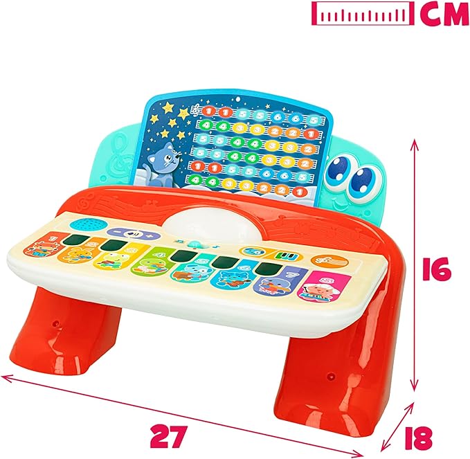 Winfun Children's Piano, Toys with Baby Music, Includes Sheet Music, Light and Sound, Touch Buttons, Musical Toy, Baby Gifts 1 Year, 47258