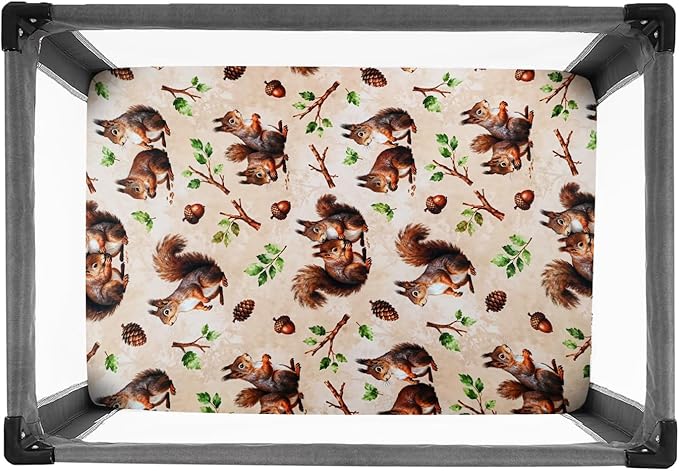 Pack and Play Sheets, 2 Pack Mini Crib Sheets for 38x26 Mattress, Stretchy Snug Fit Playard Fitted Sheet, Soft Breathable Cozy Material, Compatible with Graco Pack n Play for Baby and Toddler