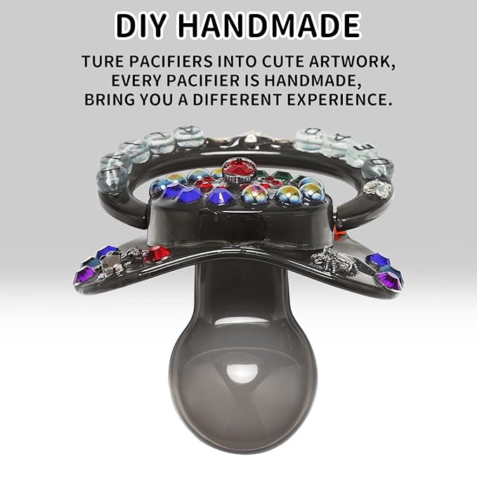 CutiePlusU Adult Sized Pacifier Dummy Crystal DIY Handmade