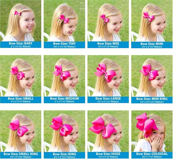 Wee Ones Girls 2 Pack Grosgrain Hair Bows with Plain Wrap Centre on a Wee Stay No Slip Clip, Mini, White
