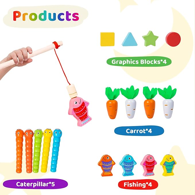 Montessori Baby Wooden Tissue Box Christmas Toy 6-in-1 Sensory Tissue Box Toy for Babies 36+ Months Developmental Toys for Babies, for 36+ Months