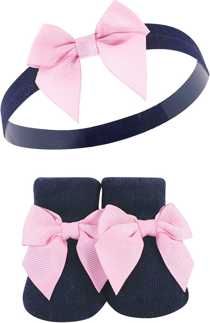 Hudson Baby Girl's Headband and Socks Giftset