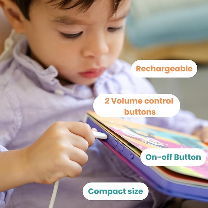 GO GO God Made Me Sound Book, 10 Christian Songs, USB-C Rechargeable, Musical Learning Toy for Toddlers 1-3, Babies 0-2, Preschoolders, Kids 1-6