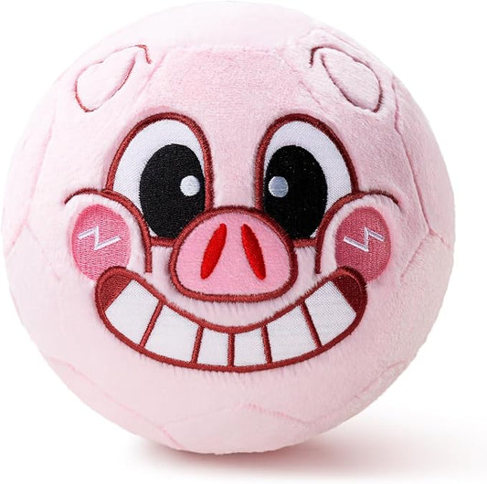VangeBow Silent Indoor Soccer Balls for Toddlers 1-3, Inflatable Soft Plush Baby Toddler Soccer Ball Toys Gifts for 1 2 3 4 5 Year Old Boy Girl First Birthday Gift (Pink Piggy, Pump Include)