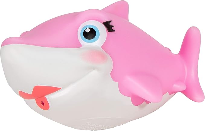 CoComelon Official Bath Squirters, Featuring JJ Character Toy (4” Tall) and 2 Sharks (4” Wide), Bath Time Fun Playset - Character Toys for Babies, Toddlers, and Kids