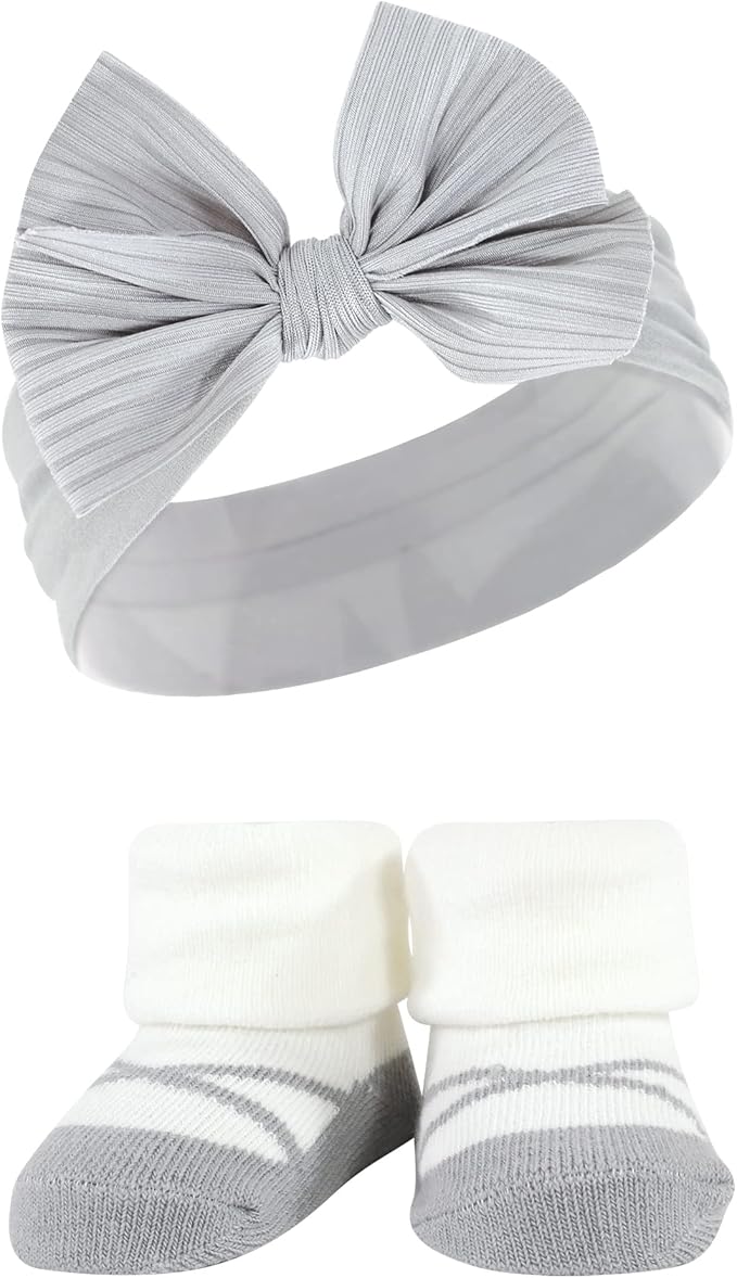 Hudson Baby Girl's Headband and Socks Giftset