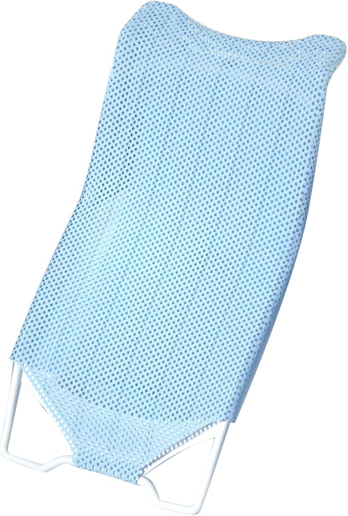 Baby Bath Seat Support Net Non Slip Mesh Cushion Portable for Newborns to Toddlers (Sky Blue)