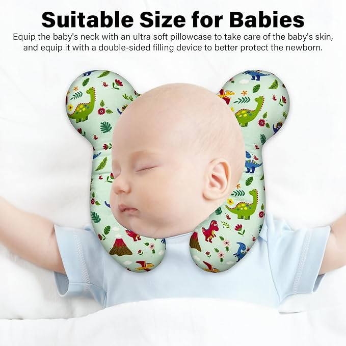Baby Neck Pillow - Upgraded Baby Support Travel Head Pillow, Portable Headrest for Toddlers & Children for Car Rides, Planes, Road Trips (A11)