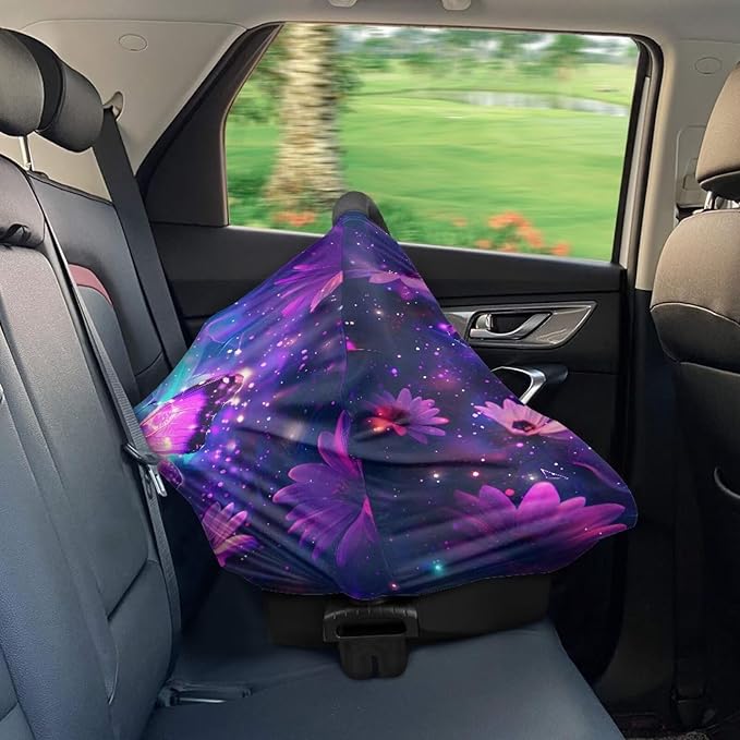 Galaxy Butterfly Nursing Cover for Baby Infant, Carseat Canopy, Soft Breastfeeding Covers Baby Nursing Cover Easy to Install