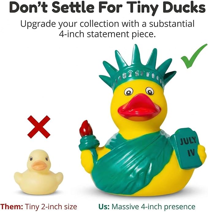 Artisan Owl New York City Souvenir 4" Yellow Rubber Duck (Statue of Liberty Rubber Duck)