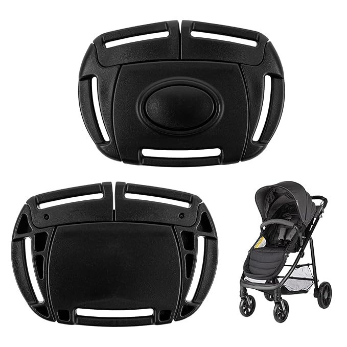 Stroller Harness Buckle Replacement Compatible with Diono Stroller & Car Seat, Safety Harness Clip for Babies, Toddlers & Kids (Buckle Only，Black 1 Pack)