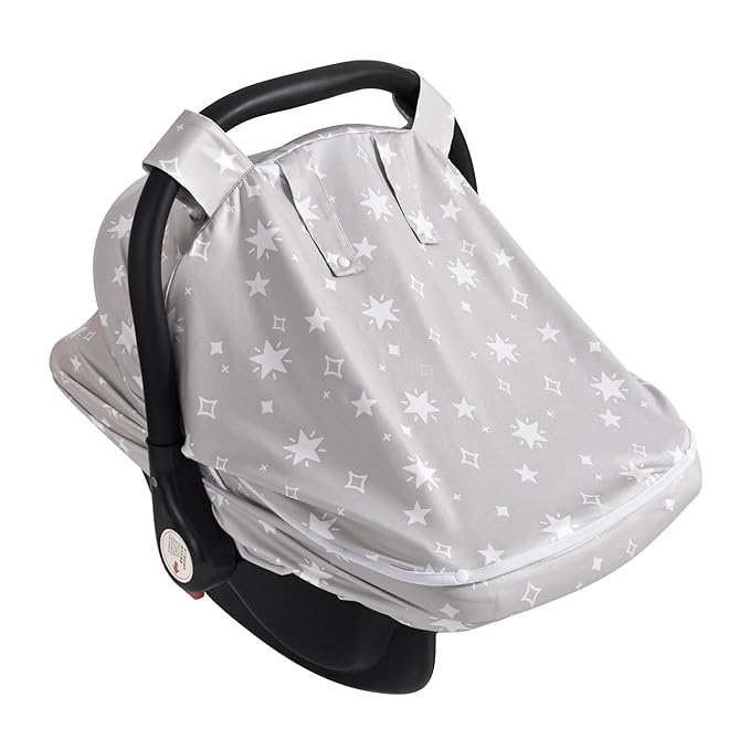 Little Tots Baby Car Seat Canopy Cover, Breathable Sun Shade, Full Privacy for Newborns & Infants, Universal Fit for Boys & Girls