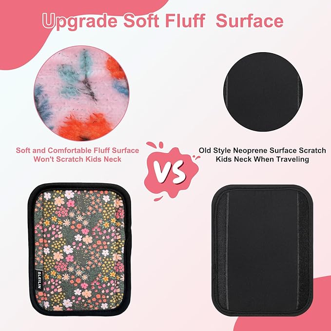3 Pcs Car Seat Straps Shoulder Pads Suit for Kids : Ultra-Soft Child Car Seat Strap Covers, Kids Car Seat Strap Pads, Cute Plush Printed Seat Belt Covers, Hip Support, for Pushchair, Baby Stroller