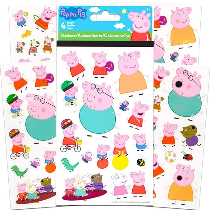 Peppa Pig Clock Puzzle Shape Sorting Game for Toddlers, Kids ~ 5 Pc Learning Toy Bundle with Peppa Wooden Clock, 3 Flash Card Packs, and More (Peppa Pig Wooden Toys)