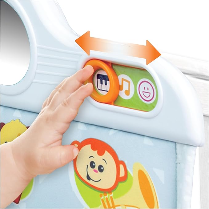 Winfun Animal Friends Infant Soft Crib Piano Musical Toy for Newborns (0+ Months) 3 Play Modes, 5 Colorful Keys & Animal Sounds, Tummy Time & Sit-Up Play, Promotes Sensory & Cognitive Development