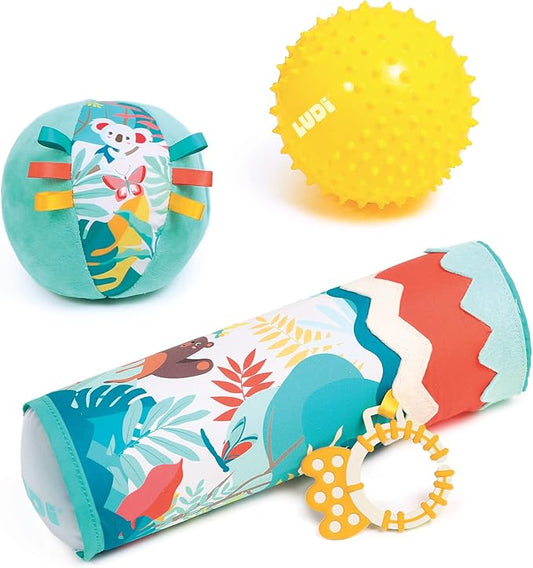 Ludi - Sensory Set of Awakening Toys - Stimulation of Senses, Development of Dexterity