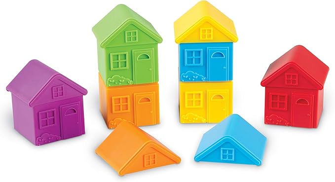 Learning Resources All About Me Sorting Houses - 12 Pieces, Ages 3+ Fine Motor & Sorting Skills, Montessori Toys, Special Education Actives, Imaginative Play