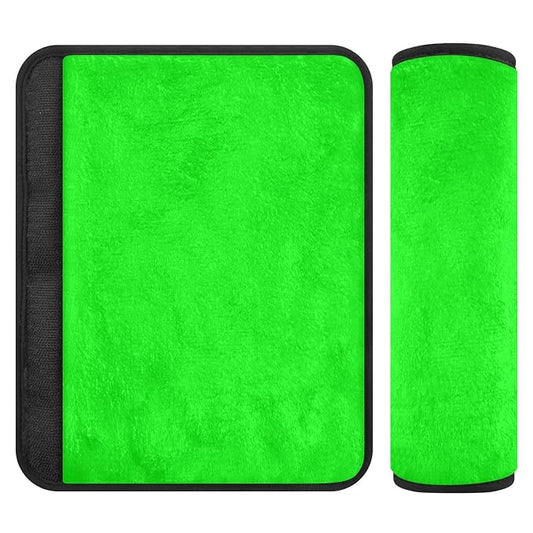 Neon Lime Green Seat Belt Cover 2 Pack for Car Seat Strap Shoulder Seatbelt Covers Baby Kids Soft Car Seat Cover Pad Car Accessories for Boys Girls Adults Babies 10 in