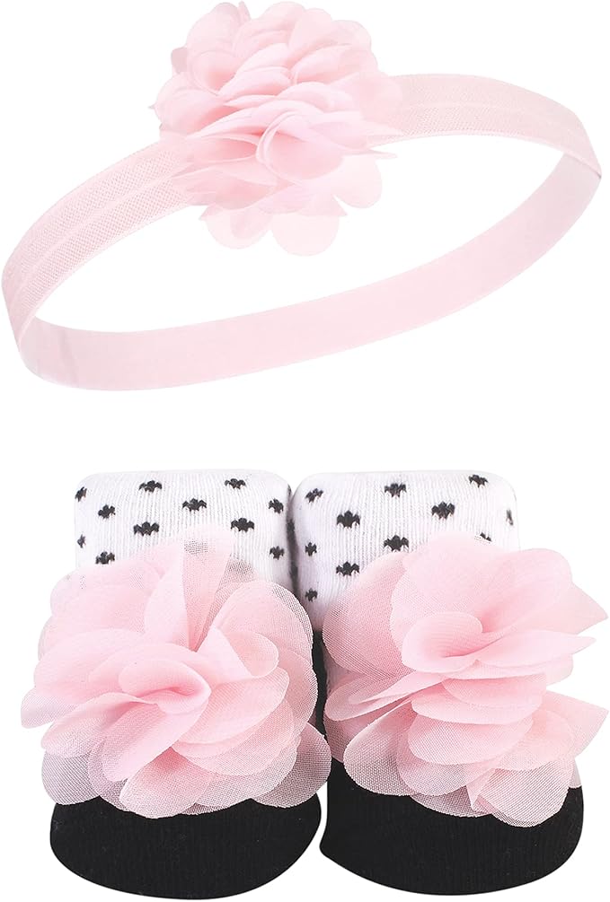 Hudson Baby Girl's Headband and Socks Giftset