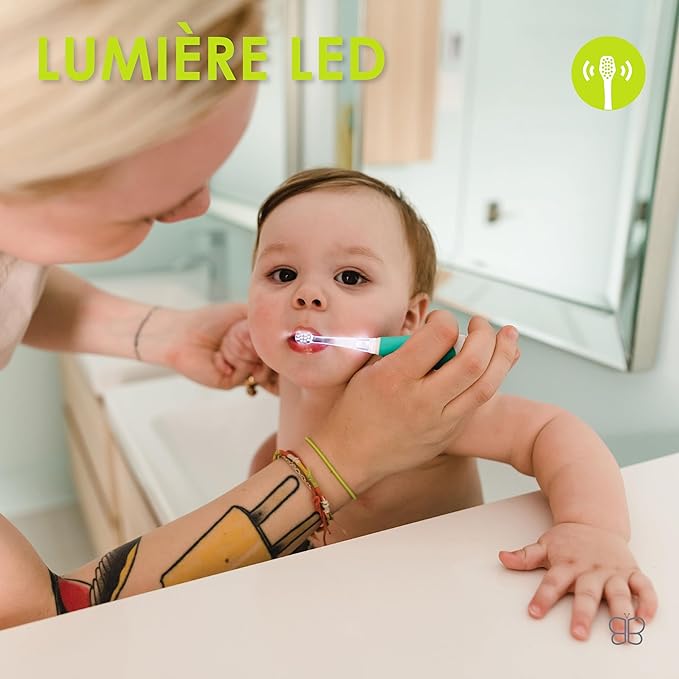 bblüv - Sönik - 3 Stage Sonic Toothbrush for Babies, Infants, Toddlers, and Children - Electric Toothbrush - LED Light, Two Minute Timer