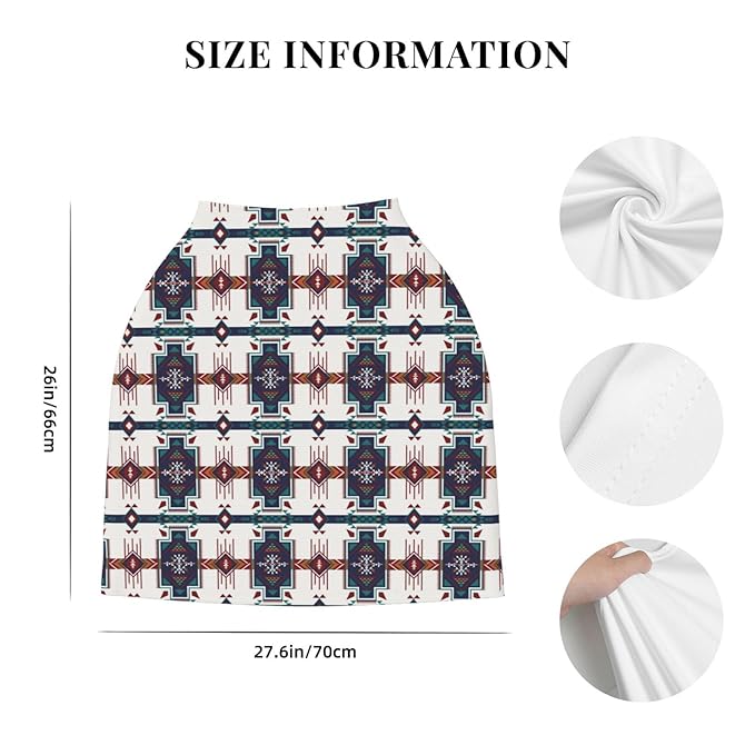 Western Aztec Southwest Navajo Baby Stuff Car Seat Cover for Baby Carseat Covers for Girl Boy Stretchy Soft Breathable Breastfeeding Infant Car Seat Canopy Carrier Cover