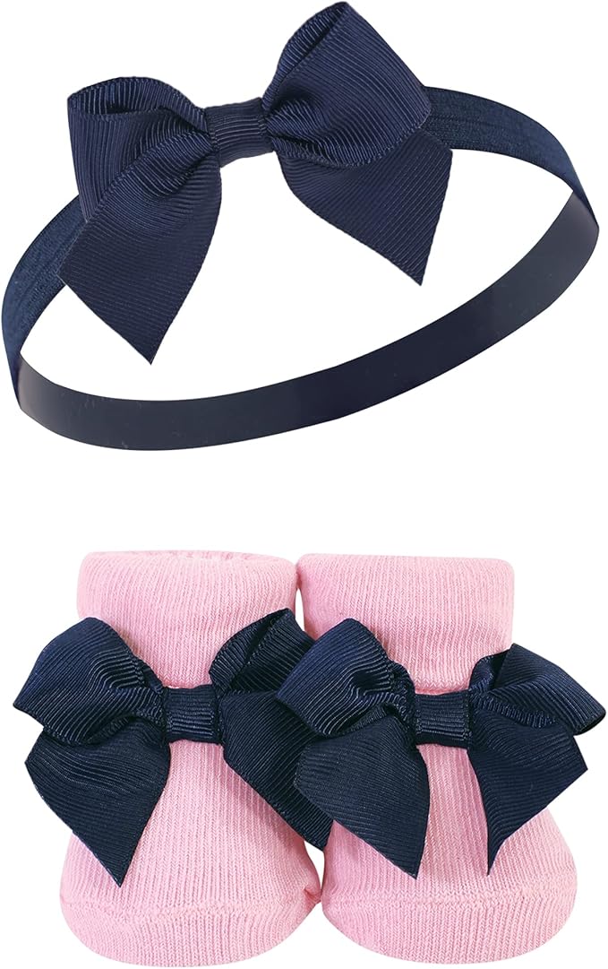 Hudson Baby Girl's Headband and Socks Giftset