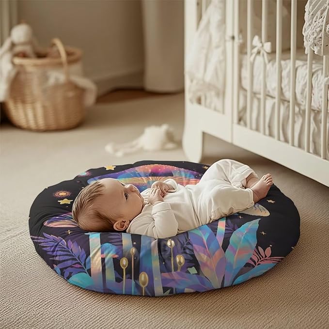 Newborn Lounger Cover, Mushroom Comfortable Newborn Lounger Pillow Cover Reusable Lounger Cover for Boys Girls Removable Infant Nest Pillow Slipcover Infant Lounger Cover