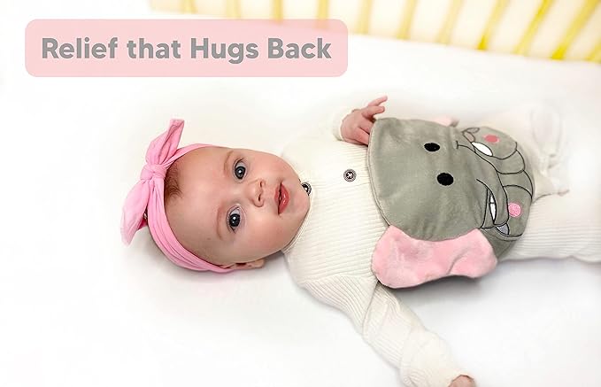 Baby Colic, Gas and Upset Stomach Relief, Baby Heated Tummy Wrap for Newborns - Belly Hugger - Infant Swaddling Belly Belt, Heating Pad with Soothing Warmth for Fussy Infants (Elephant)