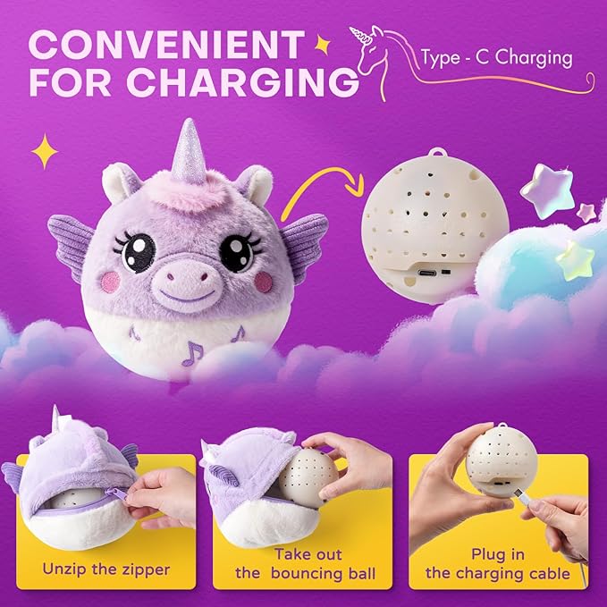 Unicorn Tummy Time Toys for Baby Girl 6-12 Months, Interactive Baby Musical Toys with Remote Control, Volume Adjustable & Mute, 20 Songs, Record & Repeat, Musical Baby Crawling Toys for Infants