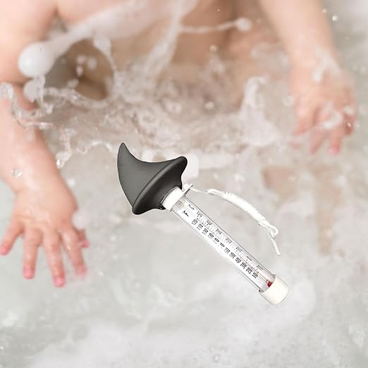 Baoblaze Floating Pool Thermometer Decor Shark Portable Decorative Easy Read Water Thermometer Water Temperature for Baby Bath Shower