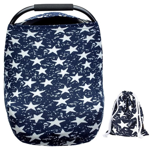 Baby Car Seat Covers for Baby Boys Girls Versatile Stretchy Babies Car Seat Cover Set Twinkle Stars Printing Infant Car Seat Canopy Nursing Covers Breast Feeding Covers