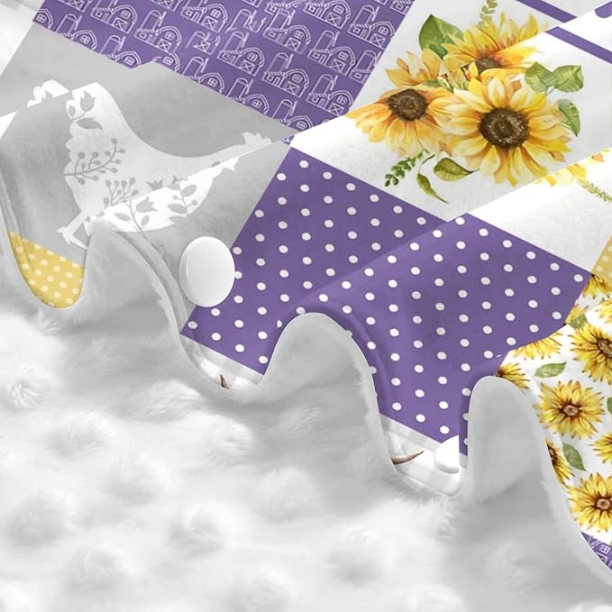 Personalized Baby Car Seat Canopy for Girls, Custom Name Baby Car Seats Covers for Babies, Opening Minky Nursing Breastfeeding Stroller Cover Infant Carseat Canopies for Newborn (Farm Cow Purple)