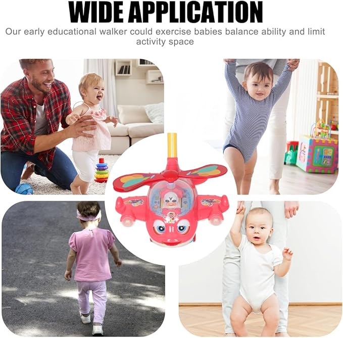 Abaodam Push Walker with Whistle Lightweight Activity Center for Montessori Inspired Grocery Cart for Boys Easy Control for Early Walking