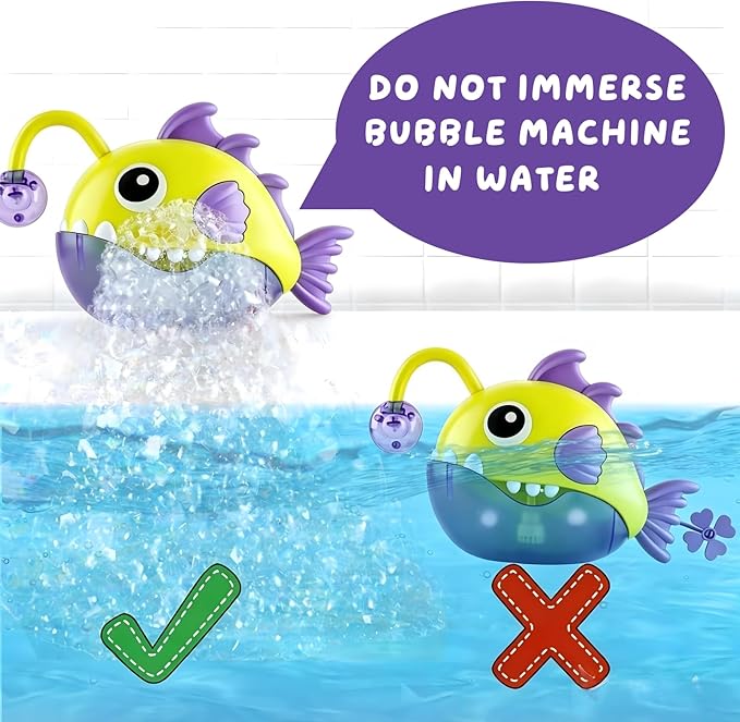 Baby Bath Toys for Toddlers, Light Up Fish Bubble Machine with 3 Dinosaur Water-Activated Toys, Shower Bathtub Toys for Kids Ages 3-8, Birthday Gift Easter for Boys Girls (Green)