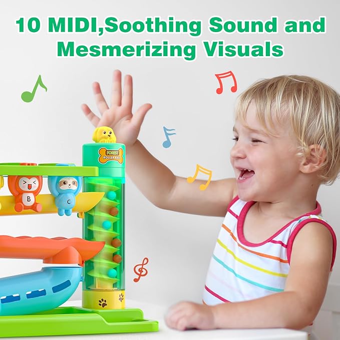 Musical Toys for 1 Year Old Boy, 1st First Birthday Boy Gifts, Bilingual Learning Toys with Music Light, Toddlers Toy 1-2 Yr, Gifts Presents for 1 + Year Old Boy Girl