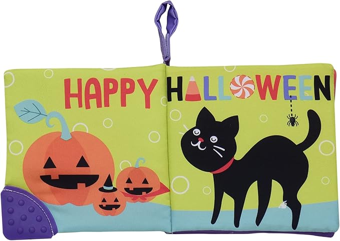 Magic Years Soft, Crinkle Activity Book with Teether, Tabs and Strap, 5 inches (Happy Halloween)