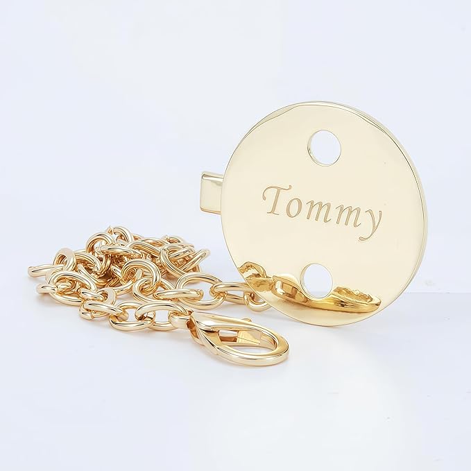 Personalized Baby Pacifier with Name Ideal Gift for Boys and Girls Pacify Custom Bling Pacifier Binky (Gold)
