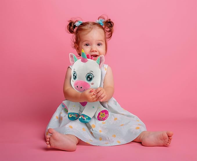 Clementoni Baby Scintilla 17962 Baby Scintilla Interactive Speaking Plush Animal, Music Game for Children from 6 Months, Activity Center for Sensory and Cognitive Development, Italian