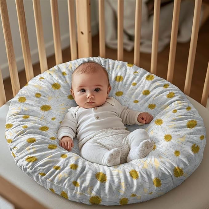 Multi Daisy Newborn Lounger Cover Lounger Cover for Boys Girls Comfy Fit Infant Lounger for Baby, Infant Removable Slipcover Stain Resistant and Scratch Resistant