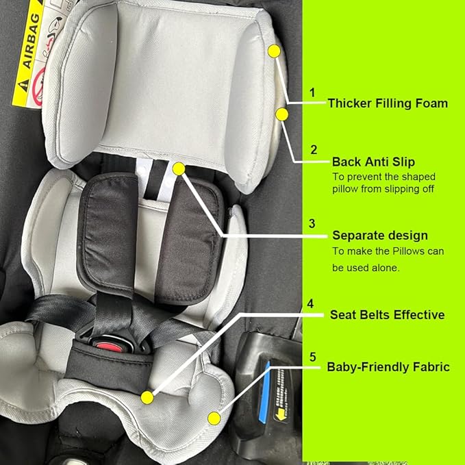 AICTIMO Head and Body Support Pillow Compatible with Doona Car Seat Strollers,Stroller Cushion