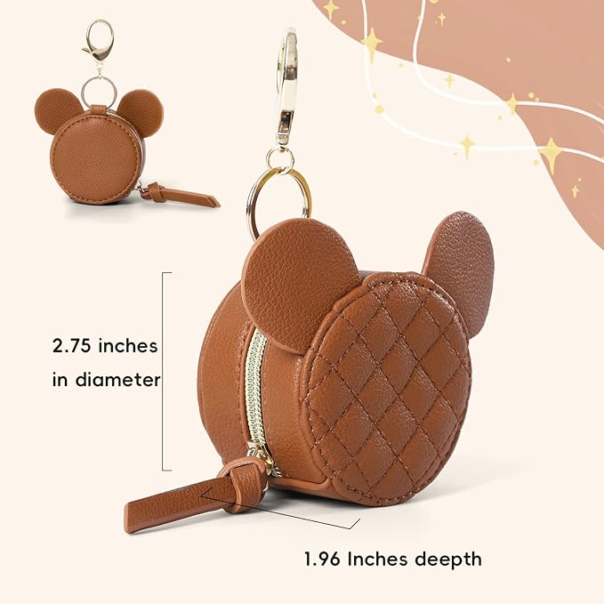 Miss Fong Pacifier Case with Clip & Cover, Holder Pod with Clasp, Holds 2 Pacifiers or Nipple Shield (Diamond Brown)
