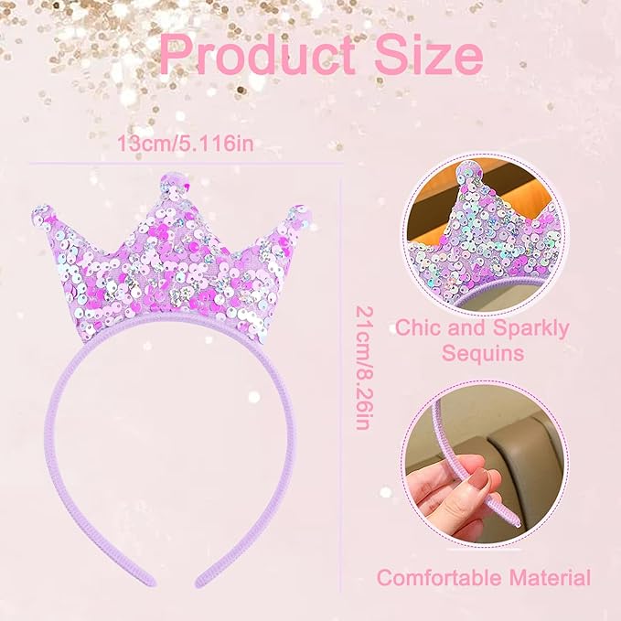 Boy Girl Birthday Crown, Prince Princess Birthday Hat Headband Tiara Crown Cake Photo Prop Party Decorations