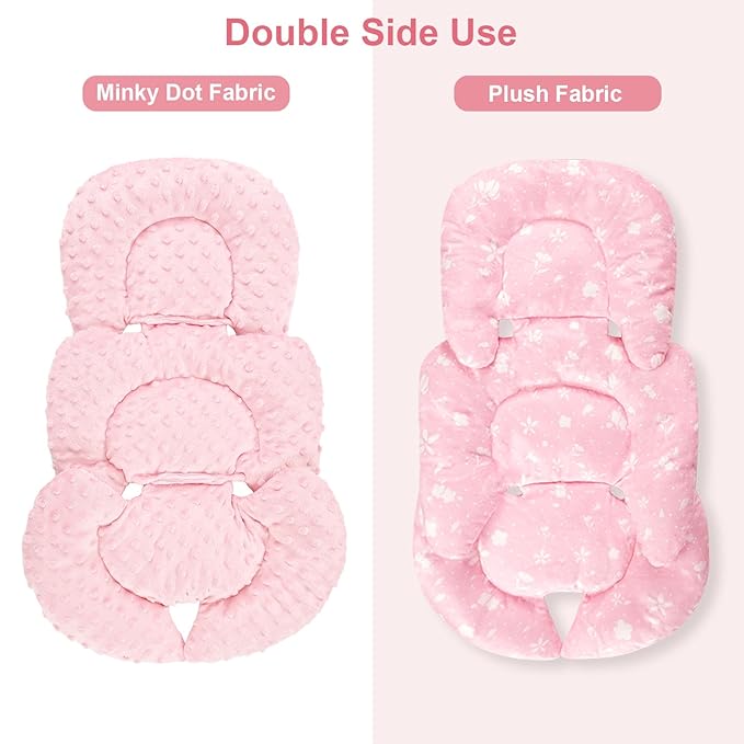 Infant Car Seat Insert, Ultra-Soft Newborn Car Seat Insert, Perfect for Car Seat, Stroller, Swing, Tiny Floral