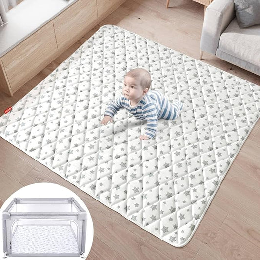 Moonsea Premium Foam Baby Play Mat, 71''x59'' Playpen Mat, One-Piece Crawling Mat for Babies, Infant and Toddler, Baby Floor Play Mat