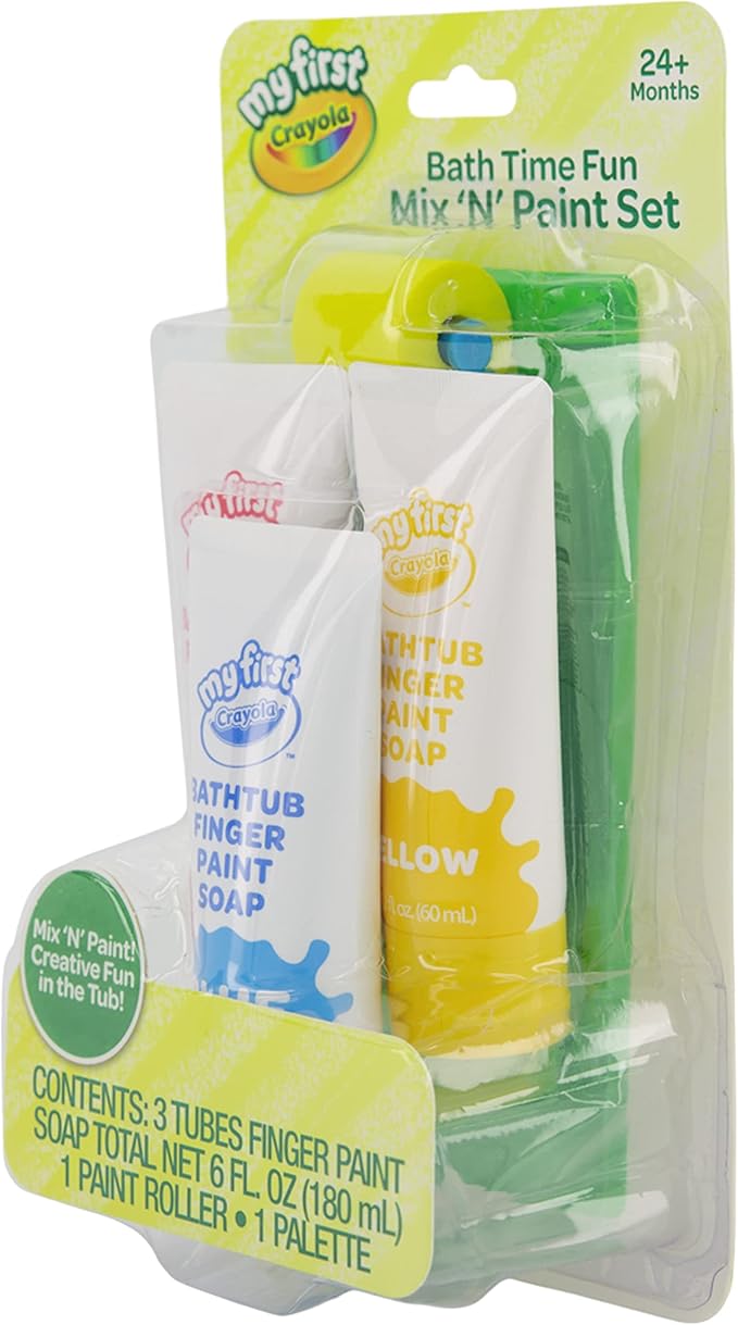 Crayola Bath Tub Brush & Finger Paint Soap Set